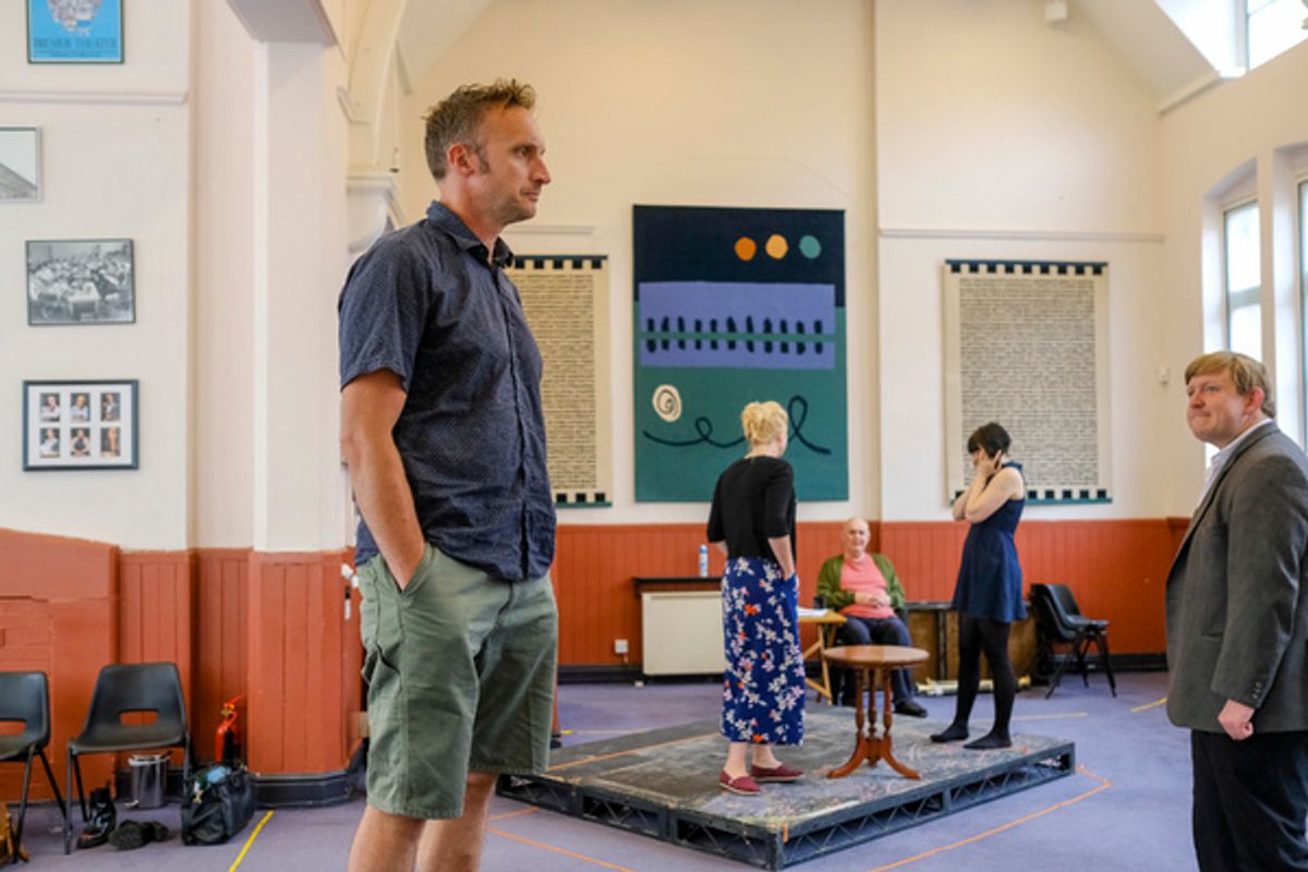  Richard Stacey, Frances Marshall, Alan Ayckbourn, Louise Shuttleworth, Jamie Baughan
 at 