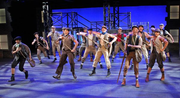 Zack Zaromatidis and the Cast of Newsies Photo