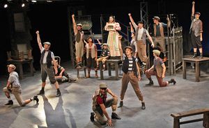 Katie Luke and the Cast of Newsies Photo