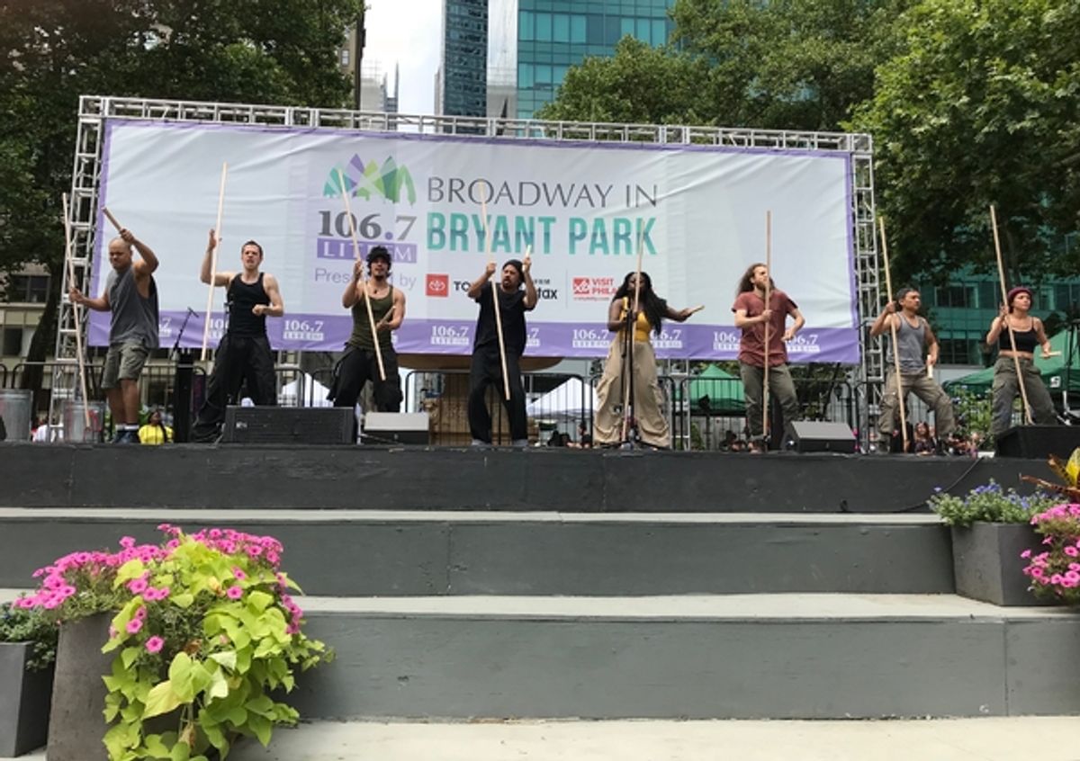 Stomp Cast members that include-Alan Asuncion, Ivan Salazar, John Gavin, Joshua Cruz, Kayla Cowart, Marivaldo Dos Santos, Simeon Weedall and Tailor Lee at 