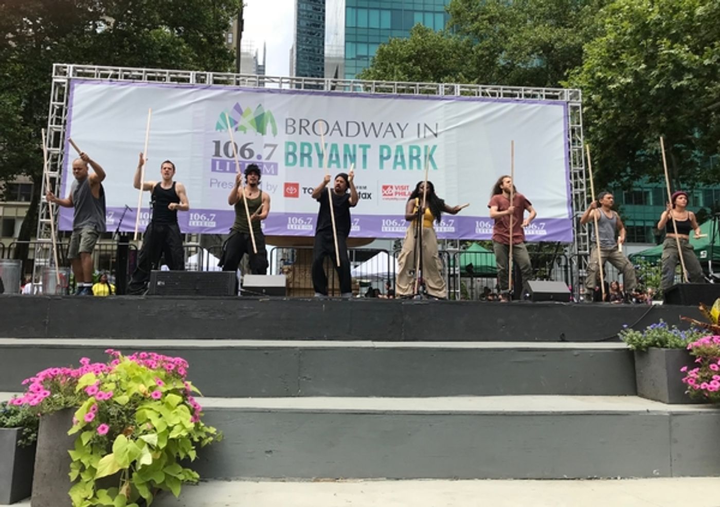 Photo Coverage: Cast Members From WAITRESS, SPONGEBOB, and More Perform at Broadway In Bryant Park  Image