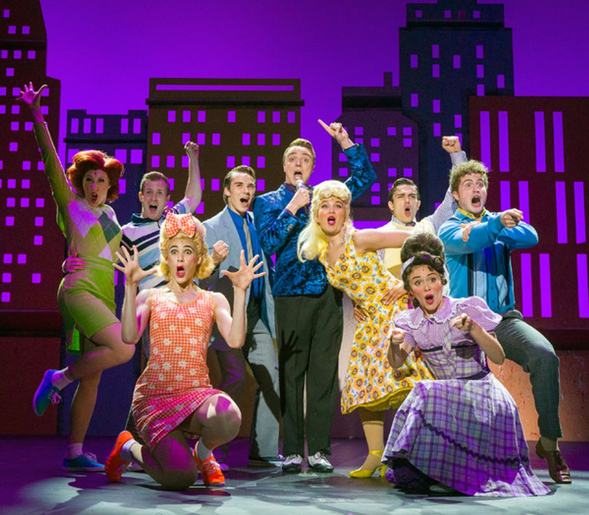 Katy Geraghty as Tracy Turnblad and Sam Leicht as Link Larkin at 