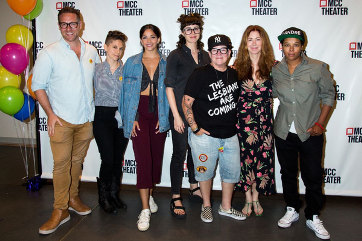 Mike Donahue, Jen Silverman, Ana Villafane, Adina Verson, Lea DeLaria, Dana Delany, Chaunte Wayans at 