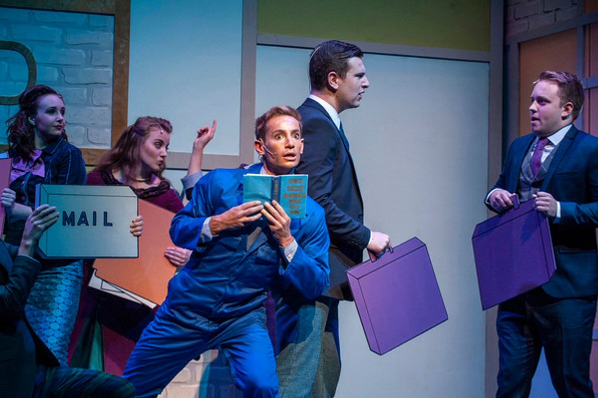 Frankie J. Grande and ensemble at First Look at HOW TO SUCCEED at Muhlenberg Summer Music Theatre Starring Frankie J. Grande