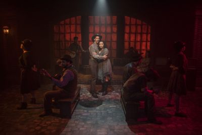 Erik Pearson and Bridget Adams-King with (l to r) Sarah Beth Tanner, T.J. Anderson, M Photo