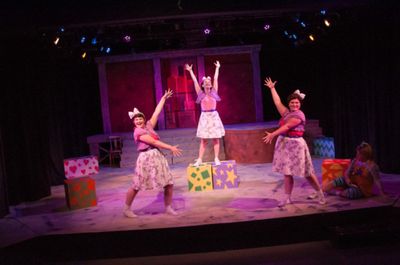 left to right: Lauren Alberg as Chenille, Alyssa Tschirgi as Lucille, and Lindsay Hop Photo