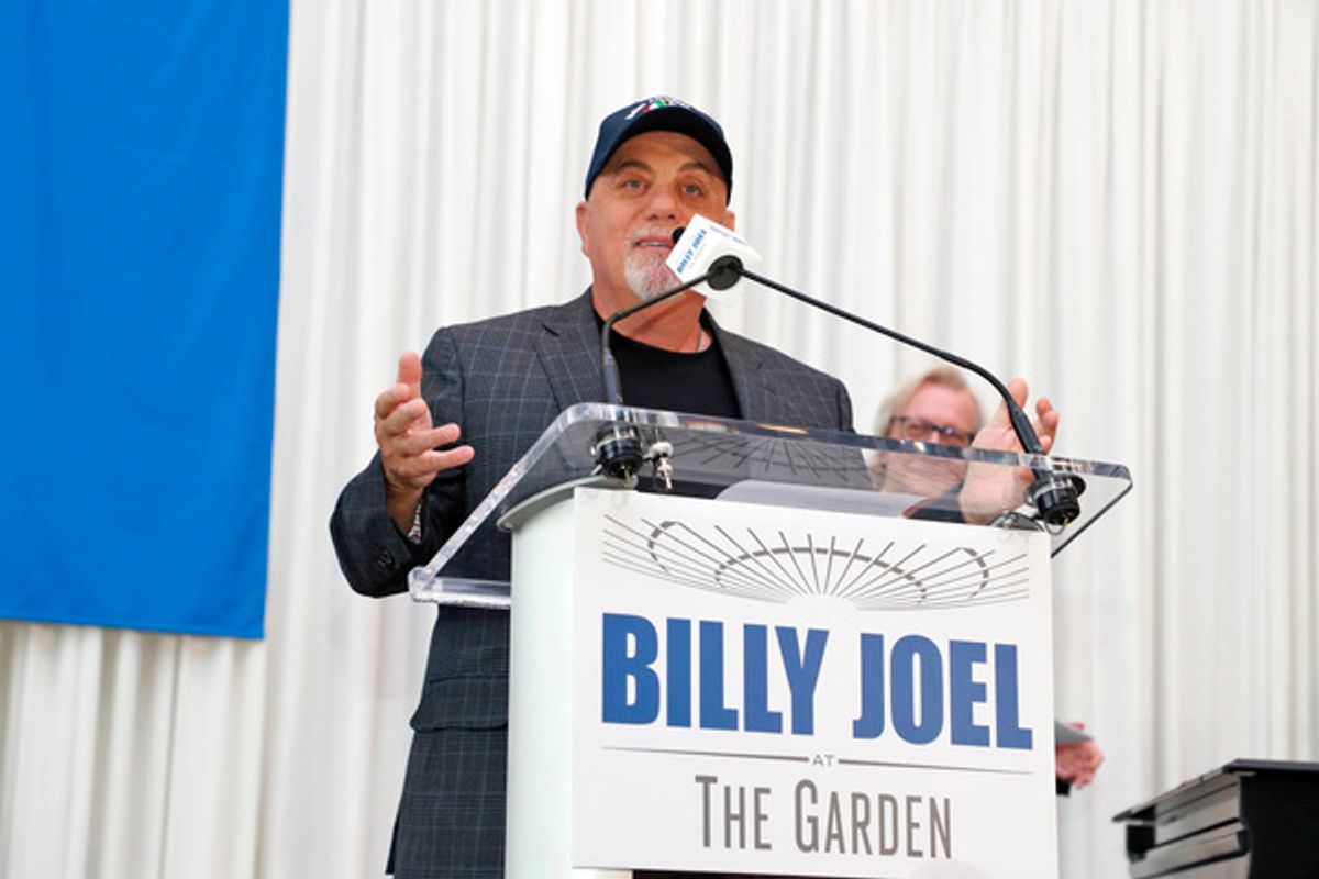 A press conference is held to honor Billy Joel's 100th show at Madison Square Garden in New York City. at 
