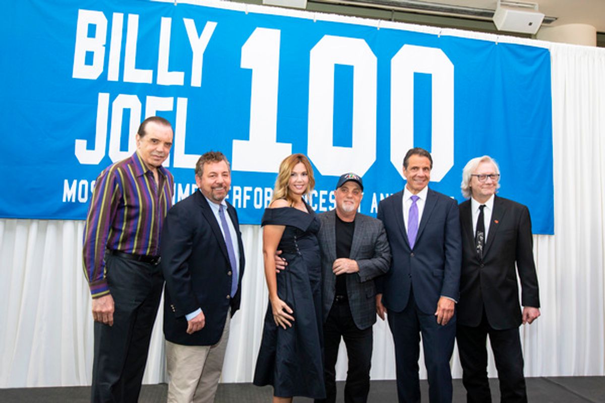 A press conference is held to honor Billy Joel's 100th show at Madison Square Garden in New York City. at 