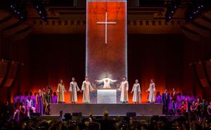Mostly Mozart Festival Orchestra Music Director Louis Langrée, Nmon Ford, the Celebrant, and the cast and orchestra of Lincoln Center’s production of Leonard Bernstein’s MASS @ BroadwayWorld Mostly Mozart Festival Orchestra Music Director Louis Langrée, Nmon Ford, the Cele Photo