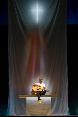 Nmon Ford, the Celebrant, in Lincoln Center’s production of Leonard Bernstein’s MASS at the 2018 Mostly Mozart Festival @ BroadwayWorld Nmon Ford, the Celebrant, in Lincoln Center’s production of Leonard Bernstein® Photo