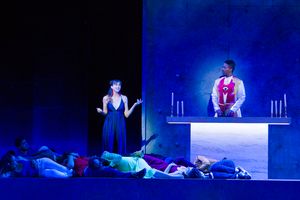 Anna Schubert, a member of the Street Chorus, and Nmon Ford, the Celebrant, in Lincoln Center’s production of Leonard Bernstein’s MASS at the 2018 Mostly Mozart Festival @ BroadwayWorld Anna Schubert, a member of the Street Chorus, and Nmon Ford, the Celebrant, in Lincol Photo