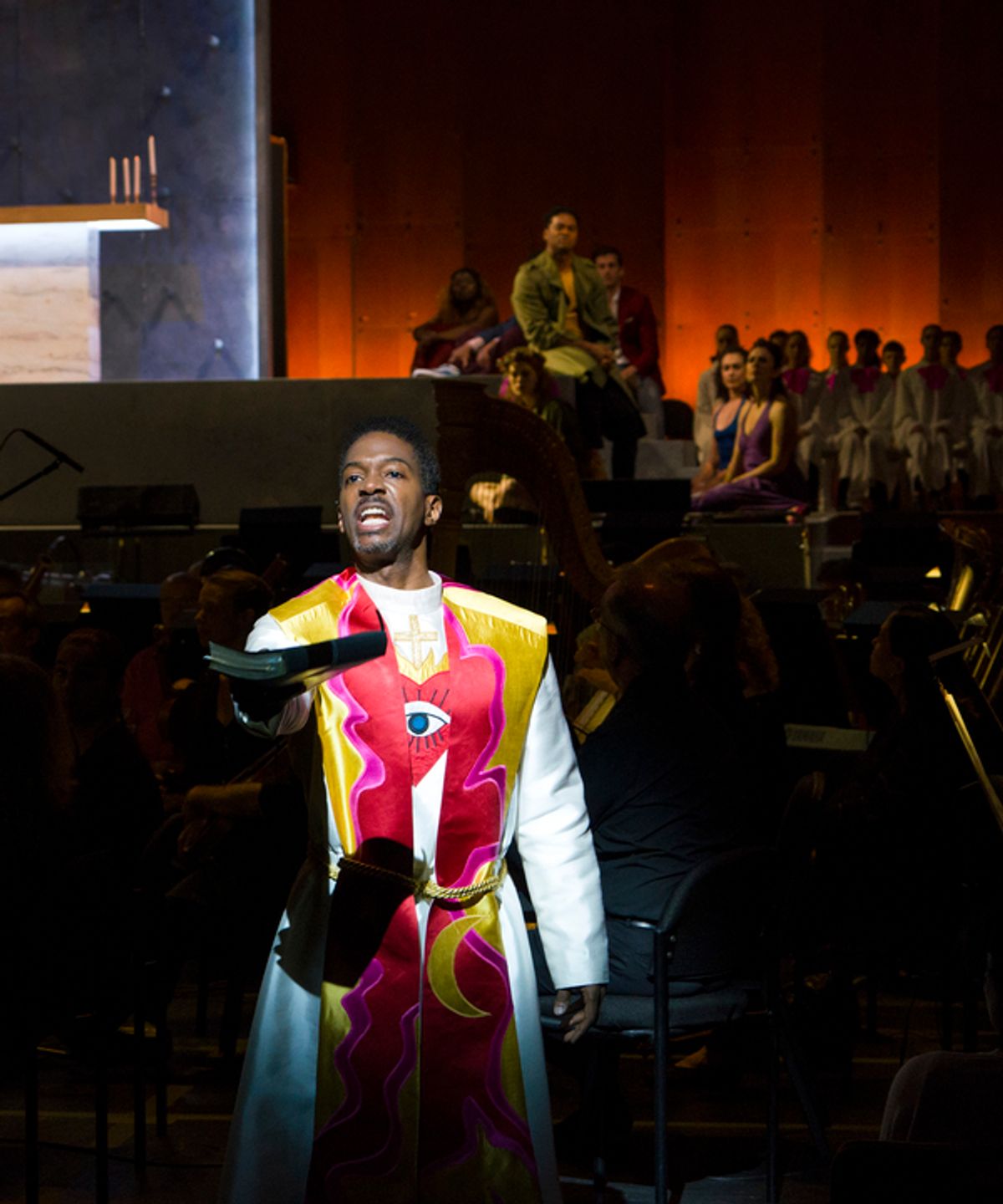 Nmon Ford, the Celebrant, in Lincoln Centerâ€™s production of Bernstein MASS at the 2018 Mostly Mozart Festival at 