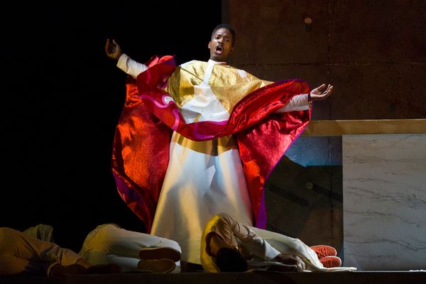 Nmon Ford, the Celebrant, in Lincoln Centerâ€™s production of Leonard Bernstein Photo