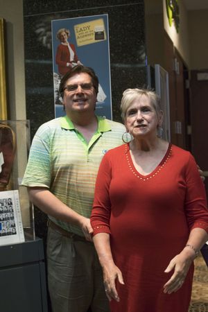 Post-Tribune Columnist Philip Potempa and TATC Board Member Pat Binkley at the Opening Night of The Lady With All the Answers at Theatre at the Center. @ BroadwayWorld Post-Tribune Columnist Philip Potempa and TATC Board Member Pat Binkley at the Openin Photo