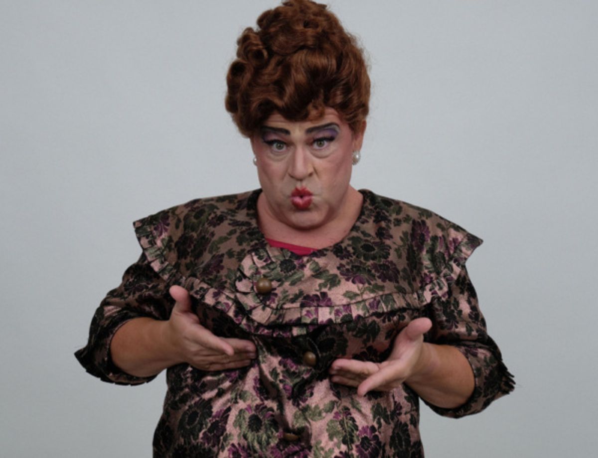 John Massey as Edna Turnblad. at 