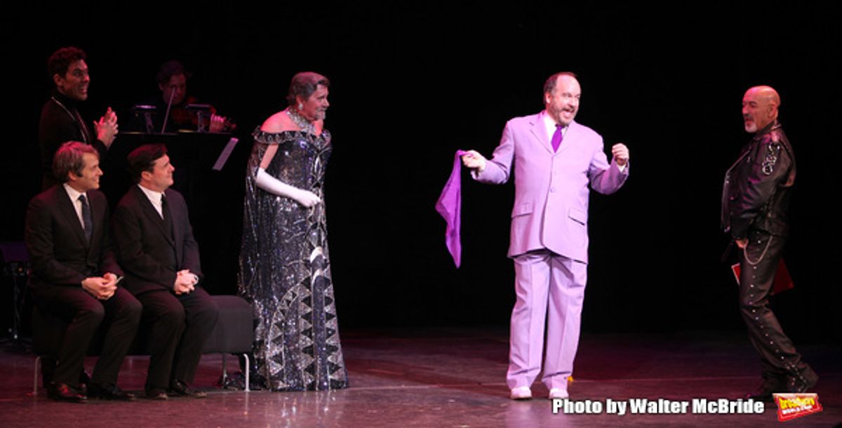 Gary Beach & Matthew Broderick & Nathan Lane with Kevin Ligon & Peter Marinos at 