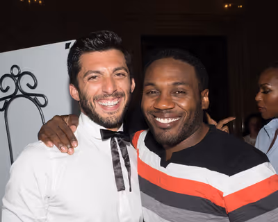 Costume Designer Steve Mazurek and Rogelio Douglas Jr. Photo