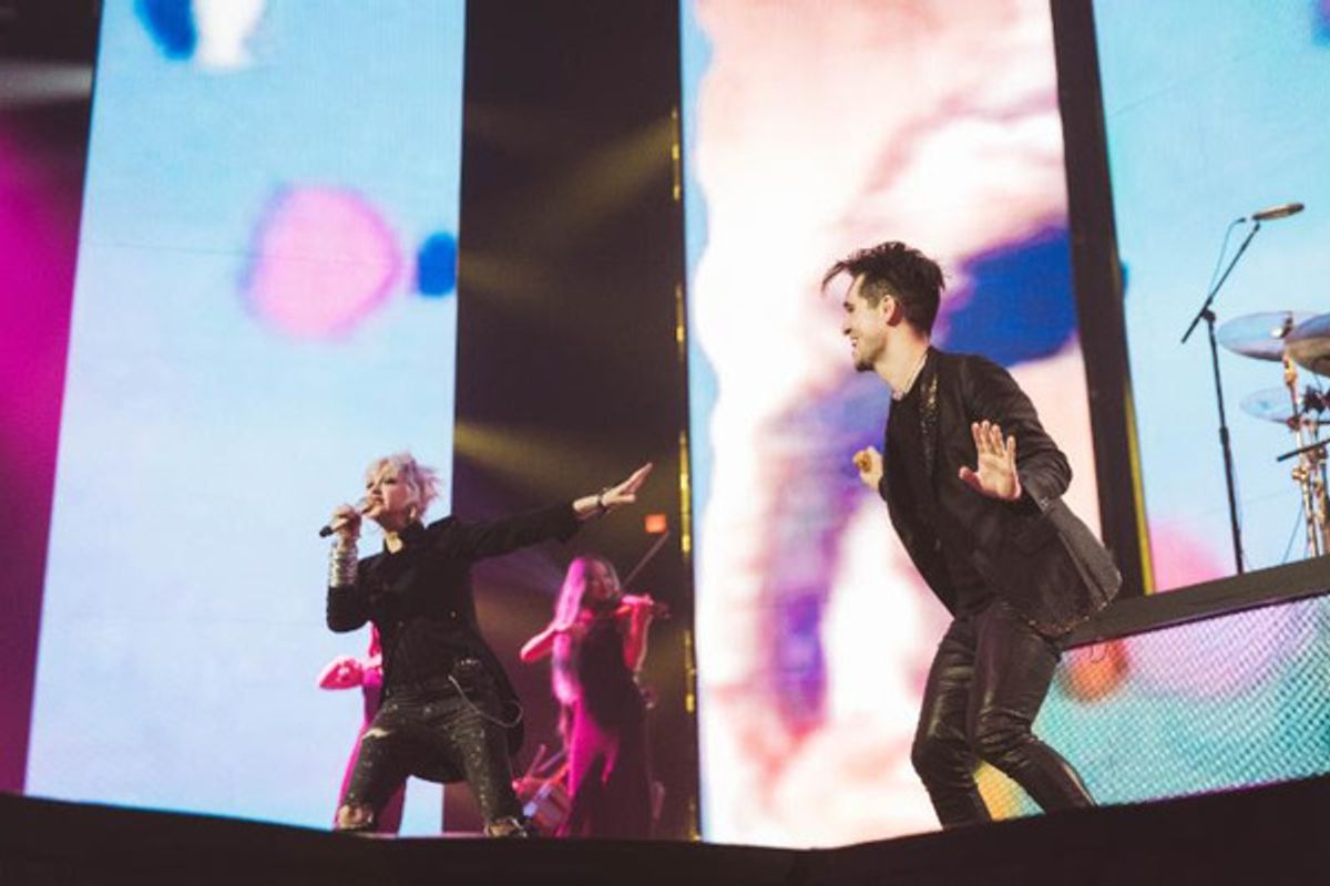 Brendon Urie and Cyndi Lauper at 
