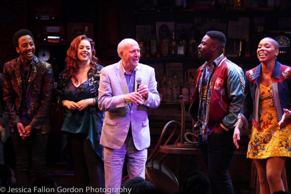 Mike Stoller and the cast of SMOKEY JOE'S CAFE at 