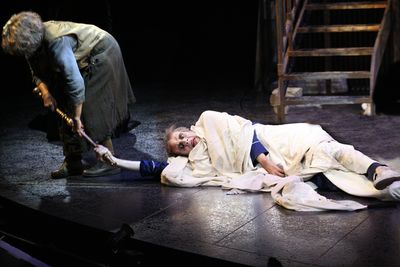 Debra Gillett as Juliette, Rhys Ifans as the King Photo