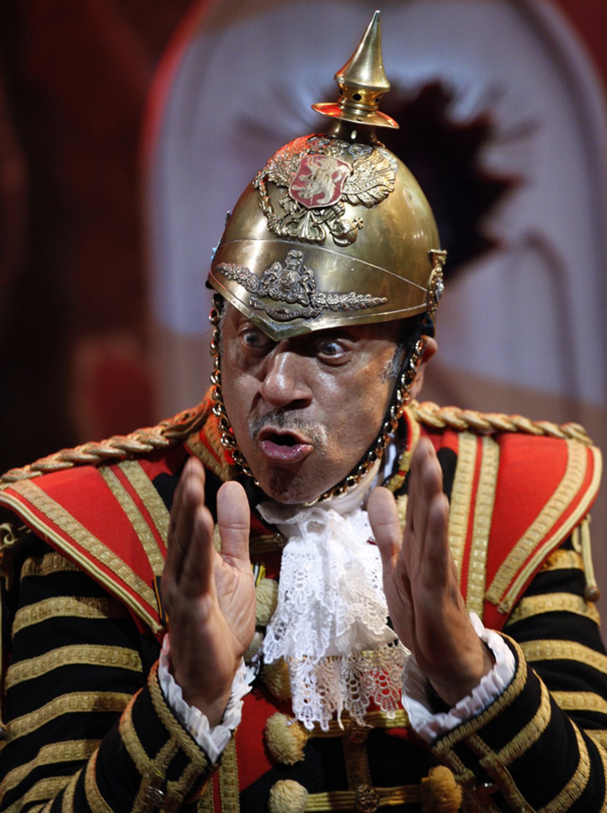 Derek Griffiths as the Guard at 