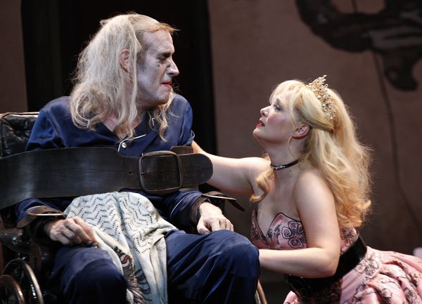 Rhys Ifans as the King, Amy Morgan as Queen Marie Photo