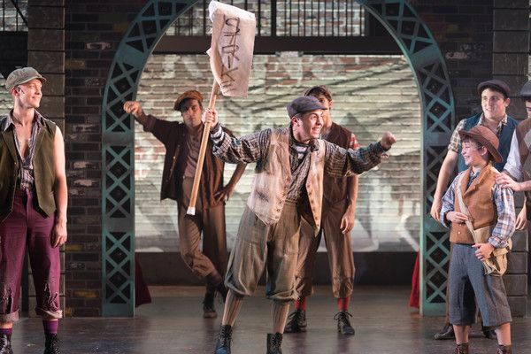 Nick Martinez and the cast of Newsies Photo