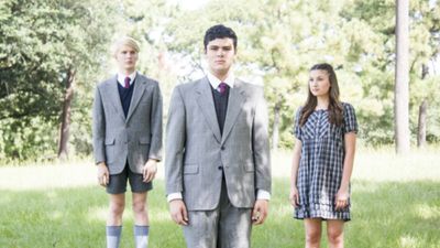 Justin Vrana (Moritz), Alex Kerry (Melchior), and Lauren Weinberger (Wendla) Photo