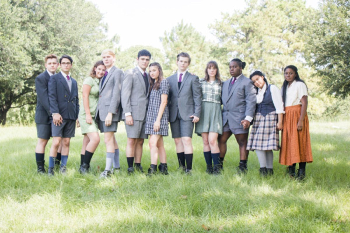 Toby Mustard (Hanschen), Ryan Esparza (Ernst), Rachel Portalatin (Ilse), Justin Vrana (Moritz), Alex Kerry (Melchior), Lauren Weinberger (Wendla), Owen Lee (Otto), Merritt Garthwaite (Anna), Karson Da at 