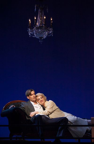 Andrew Samonsky (Tadeusz Lempicki) and Eden Espinosa (Tamara de Lempicka) Photo