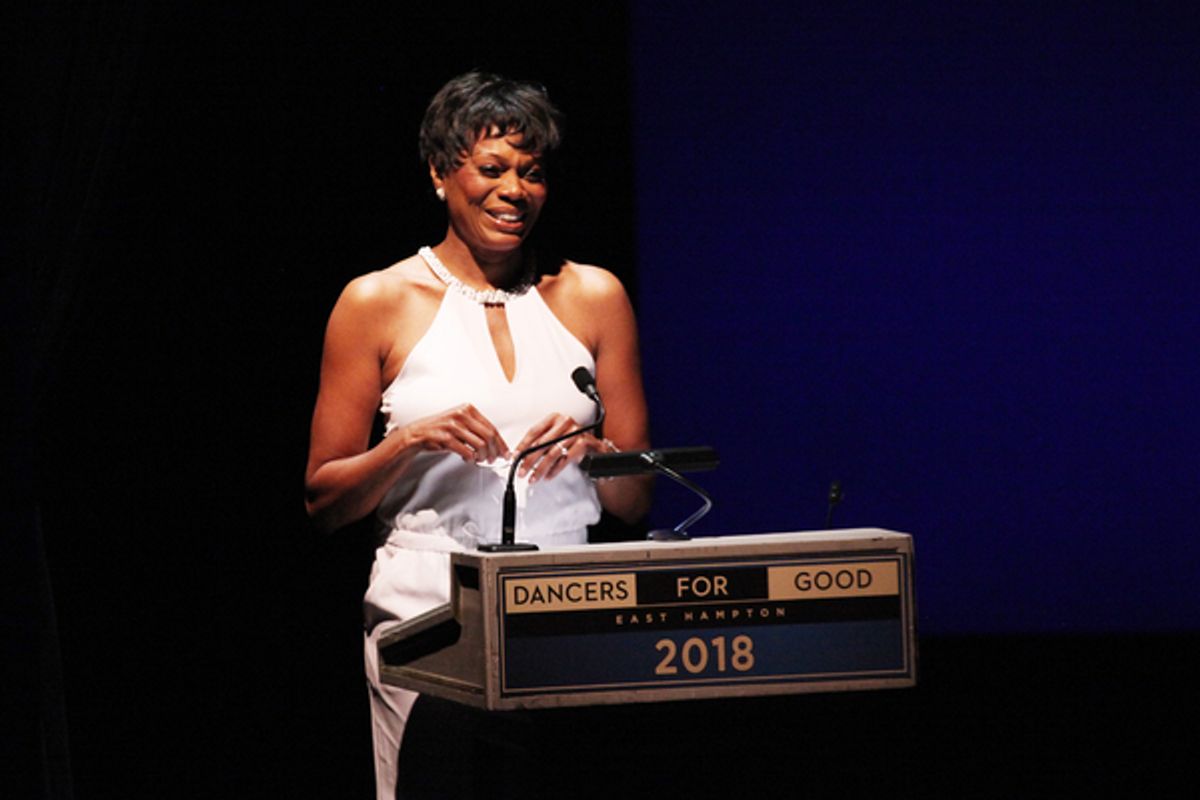 Host Stephanie Pope at 