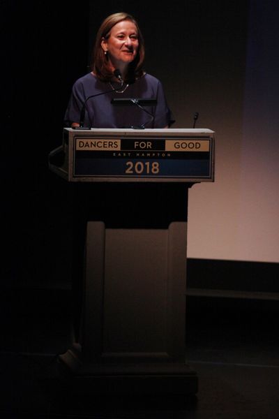 The Actors Fund COO Barbara Davis presented the Dance Humanitarian Award to Bebe Neuw Photo