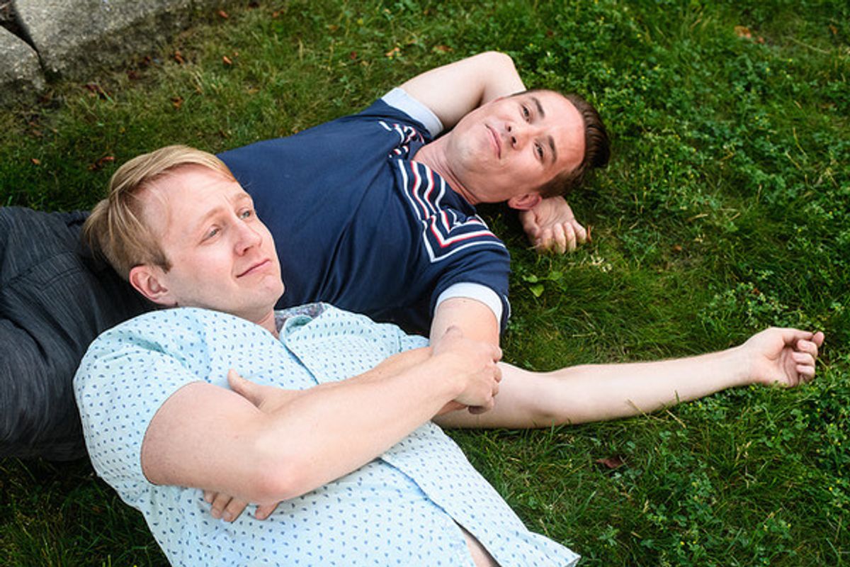 Micah Kronlokken (left), Jude Hansen (right). Photo by Paul Goyette. at 