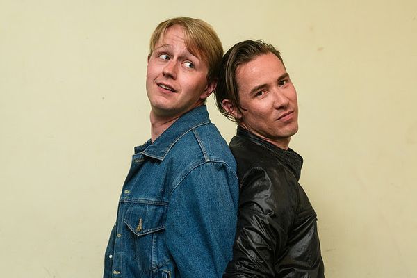 Micah Kronlokken (left), Jude Hansen (right). Photo by Paul Goyette. Photo