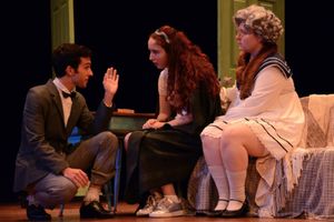 Mary (E Harper Nora Jeremijenko-Conley, center) Dr. Cardin (Evan Gedrich, left) and Mrs. Tilford (Maeve Brady, right) @ BroadwayWorld Mary (E Harper Nora Jeremijenko-Conley, center) Dr. Cardin (Evan Gedrich, left) and M Photo