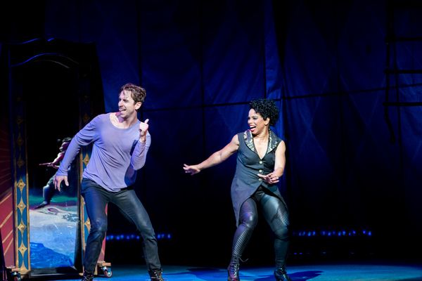 The mysterious Leading Player (Debra M. Walton) assures Pippin (Skyler Adams) that he Photo