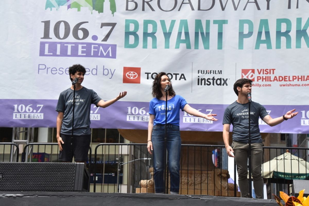 John Cariani, Katrina Lenk and Etai Benson at 
