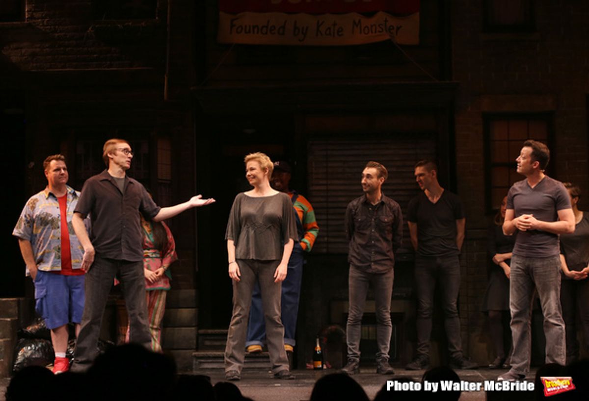 Original cast members Rick Lyon, Jennifer Barnhart and John Tartaglia with cast  at 