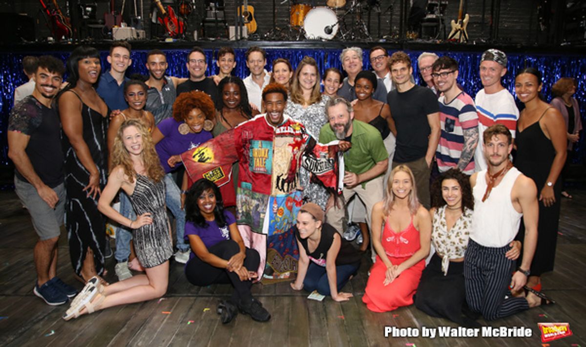 Michael Mayer, Peppermint, Justin Prescott and Spencer Liff with cast  at 