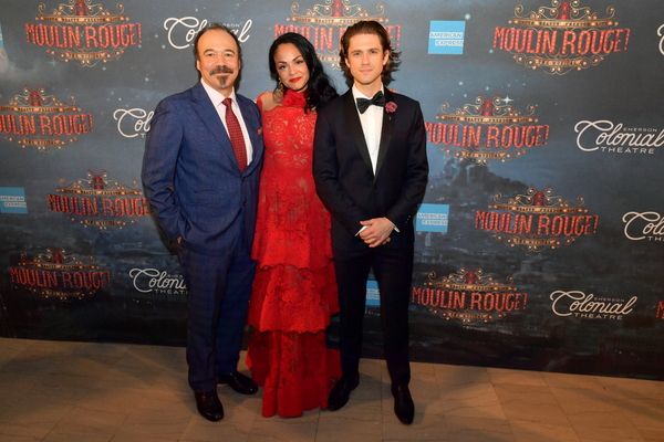 Danny Burstein, Karen Olivo, Aaron Tveit, and Mark Cornell Photo