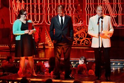 Joyce Linehan, Dr. Lee Pelton, and Mark Cornell Photo