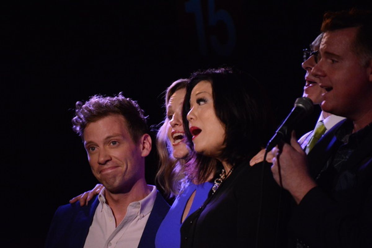Barrett Foa, Anika Larsen and Erin Quill at 