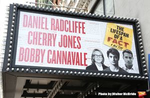 Theatre Marquee for Daniel Radcliffe, Cherry Jones, and Bobby Cannavale starring in 'The Lifespan of a Fact' directed by Leigh Silverman at Studio 54 on July 31, 2018 in New York City. @ BroadwayWorld Theatre Marquee for Daniel Radcliffe, Cherry Jones, and Bobby Cannavale starring in ' Photo