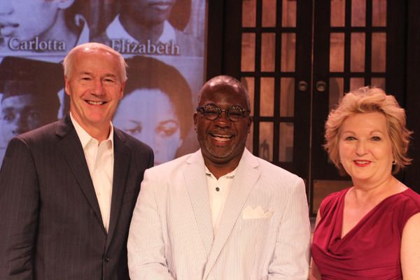   Arkansas  Governor  Asa  Hutchinson,  Harvey  Butler,  and  Arkansas  First  Lady   Photo