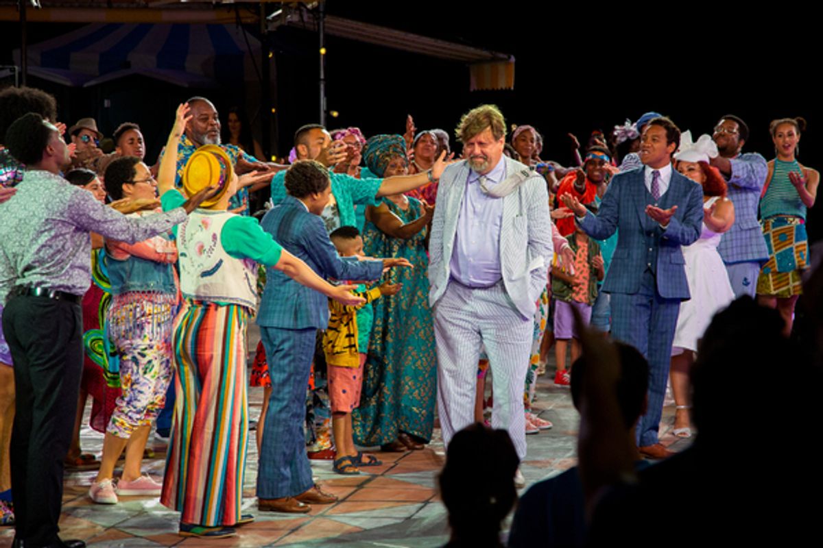 Oskar Eustis and the cast of TWELFTH NIGHT at 