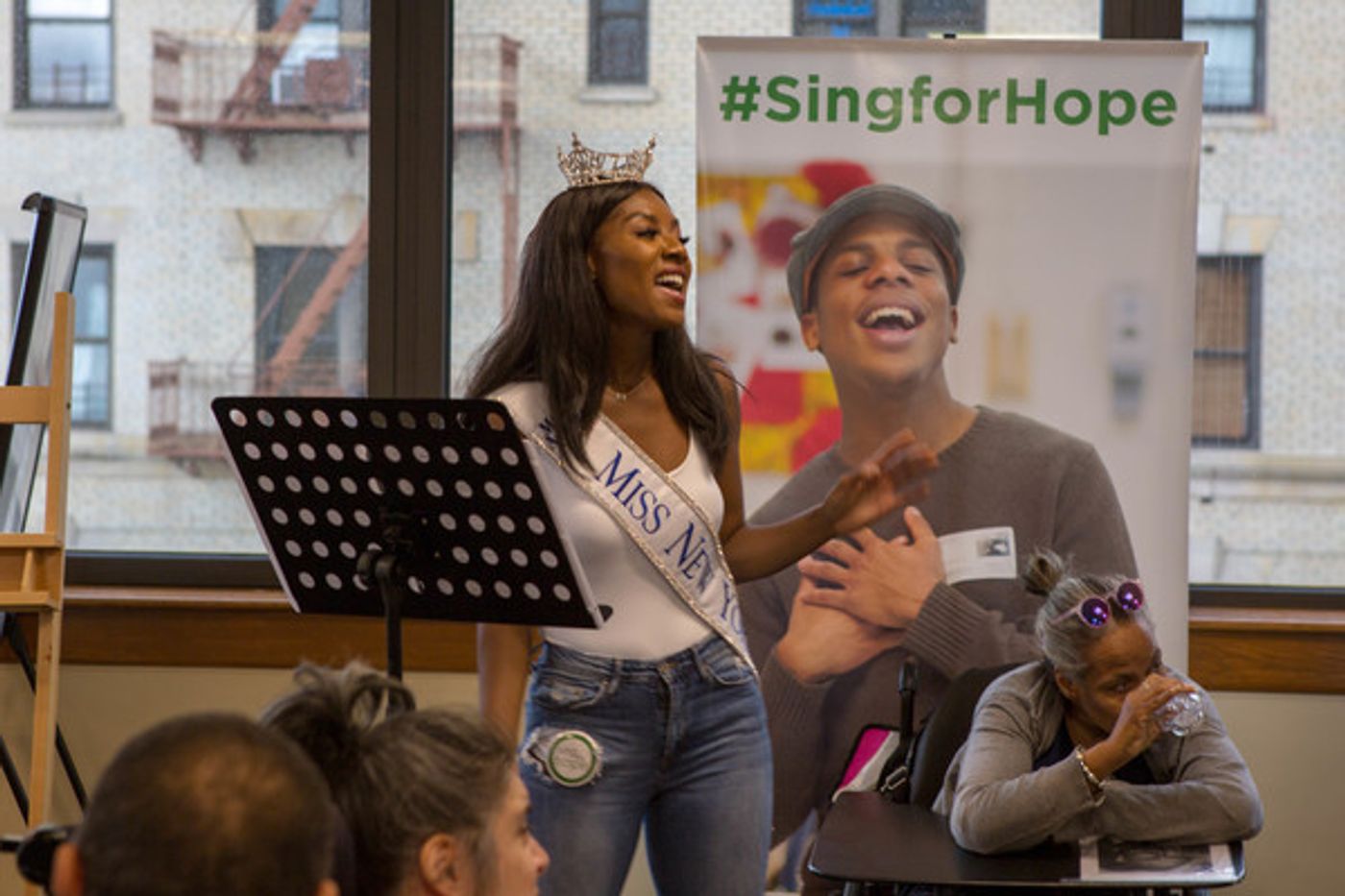 Nia Franklin, Miss New York 2018, Partners With Sing For Hope For A Day Of Music Nia Franklin, Miss New York 2018, Partners With Sing For Hope For A Day Of Music Image