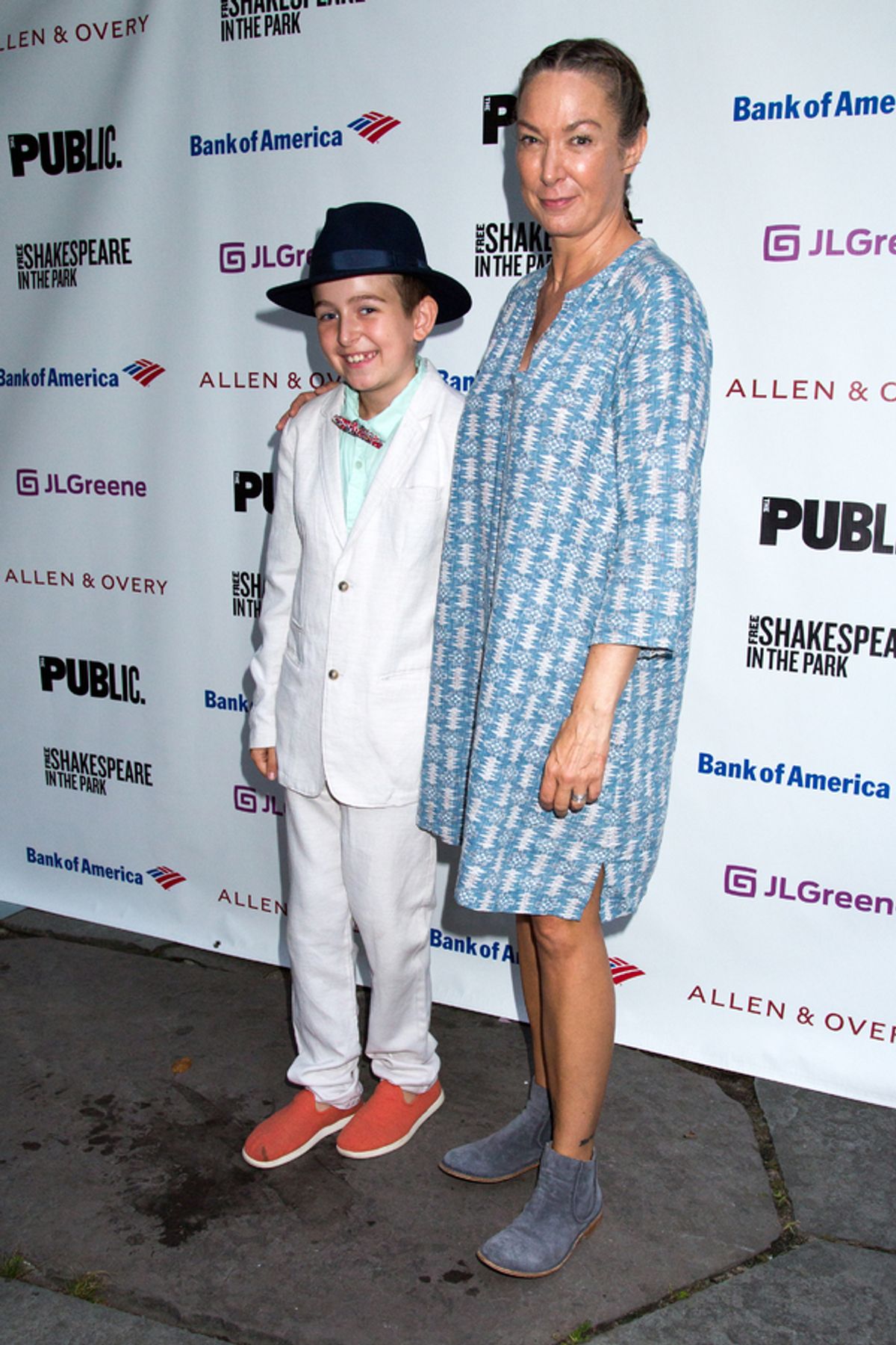Elizabeth Marvel and son at 