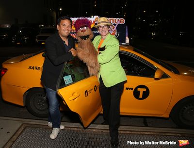 Robert Lopez, Trekkie Monster and Rick Lyon  Photo