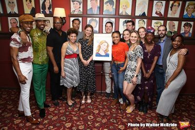 Melissa Benoist with the cast of 'Beautiful - The Carole King Musical' Photo