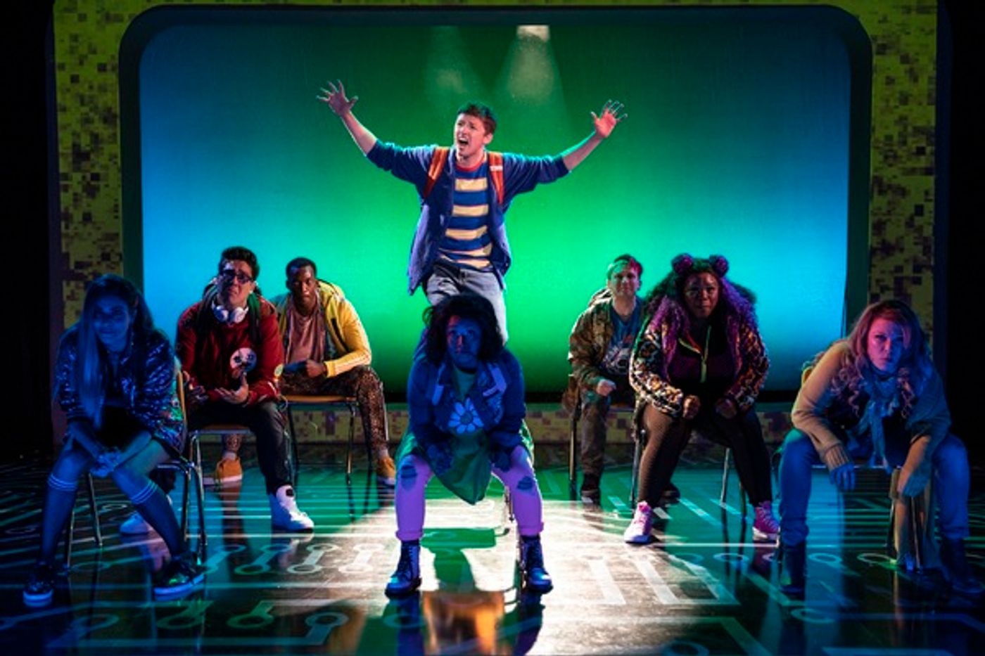 Photo Flash: Get a First Look at Will Roland, George Salazar, Jason Tam, and the Cast of BE MORE CHILL in Action Photo Flash: Get a First Look at Will Roland, George Salazar, Jason Tam, and the Cast of BE MORE CHILL in Action Image